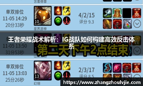 王者荣耀战术解析：IG战队如何构建高效反击体系