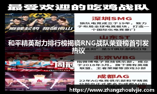 和平精英耐力排行榜揭晓RNG战队荣登榜首引发热议
